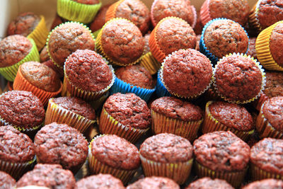 Full frame shot of cupcakes