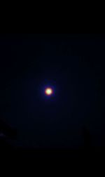Low angle view of moon at night