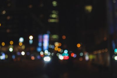 Defocused lights at night