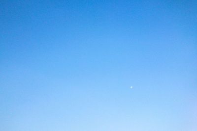Low angle view of clear blue sky