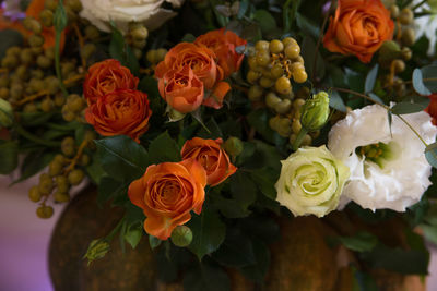 Close-up of rose bouquet