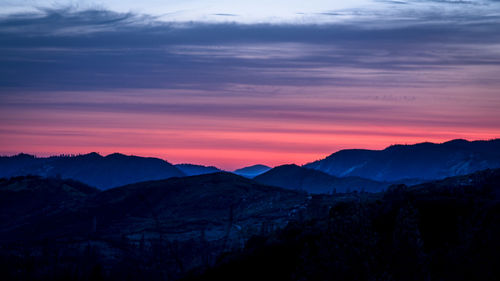 Scenic view of dramatic sky during sunset