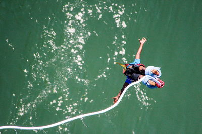 Man surfing in sea