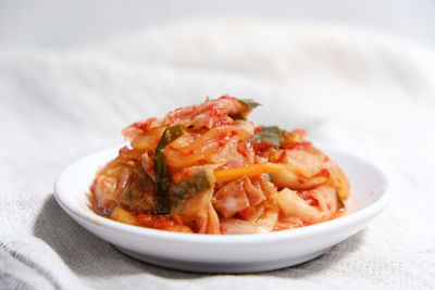 Close-up of food in bowl on table