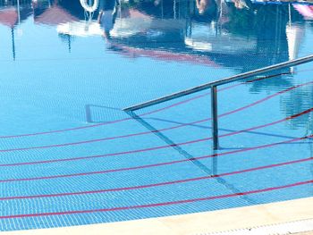 High angle view of swimming pool
