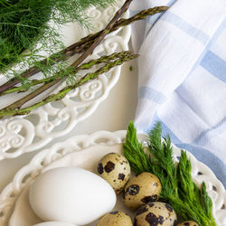 High angle view of vegetables on table