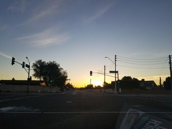 Street at sunset