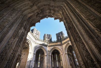 Low angle view of historical building against sky