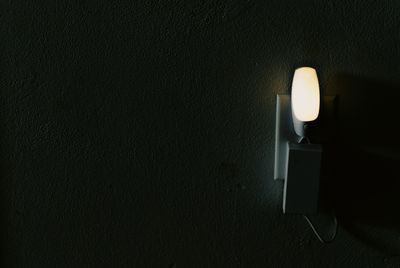Close-up of illuminated lamp