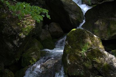 River flowing through rocks