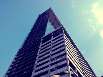 Low angle view of modern building against sky
