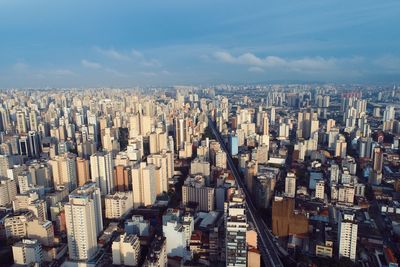 Aerial view of downtown of são paulo, brazil