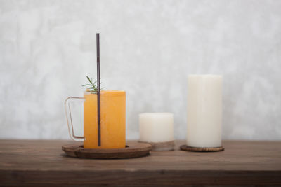 Close-up of drink on table