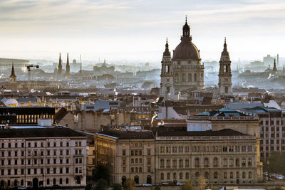 Istvan basilica at sunrise, budapest, hungary