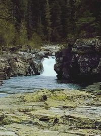 River flowing through rocks