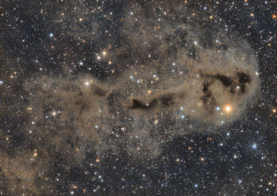 Scenic view of star field against sky at night