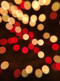 Defocused image of colorful lights