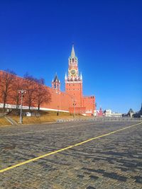 View of building against blue sky