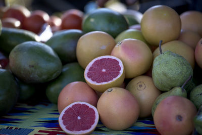 Close-up of fruits for sale in market