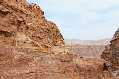 Scenic view of rocky mountains against sky