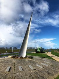 Low angle view of monument against sky