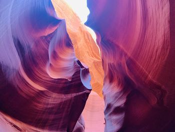 Low angle view of rock formation