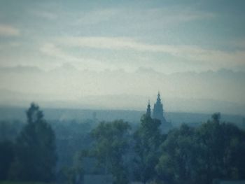 Scenic view of landscape against sky during sunrise