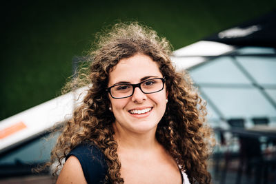 Portrait of smiling young woman