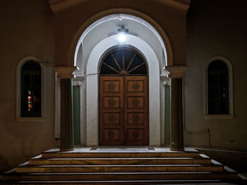 Entrance of building