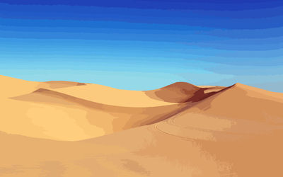 Scenic view of desert against sky