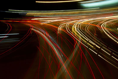 Light trails at night