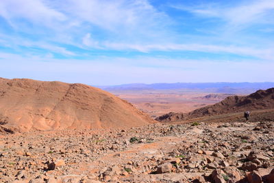 Scenic view of desert against sky