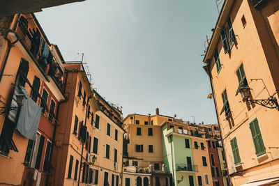 Low angle view of buildings against sky