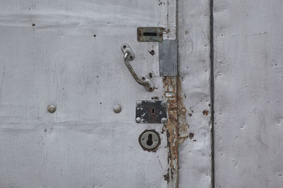 Full frame shot of rusty metal door