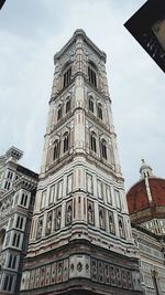 Low angle view of historical building against cloudy sky