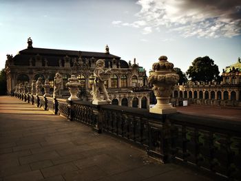 Statue of historic building against sky