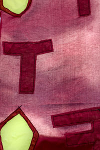 Close-up of multi colored pink wall