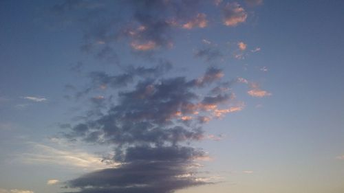 Low angle view of cloudy sky