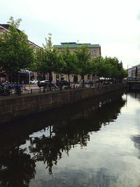 Reflection of built structures in water