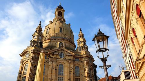 Low angle view of church building against sky