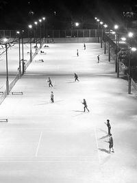 People playing in snow