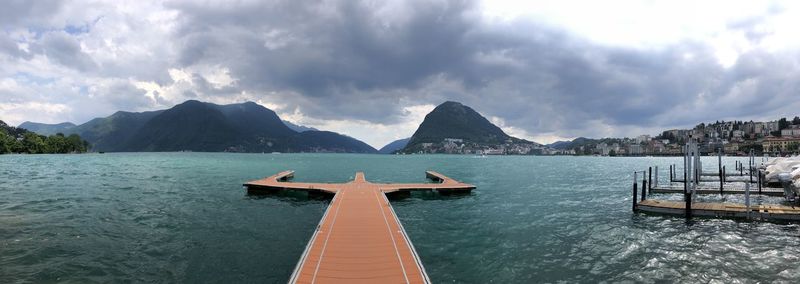 Panoramic view of sea against sky