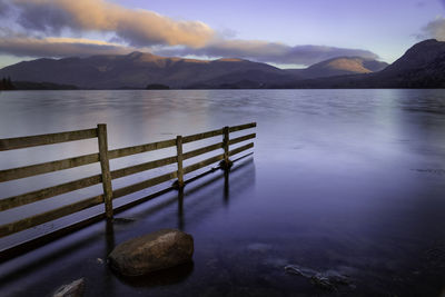 Scenic view of lake against mountains