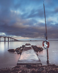 Bridge over water against sky