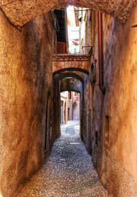 Narrow alley amidst buildings