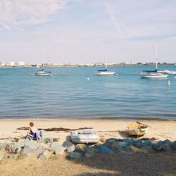 Boats in sea