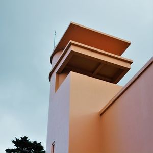 Low angle view of museum against clear sky