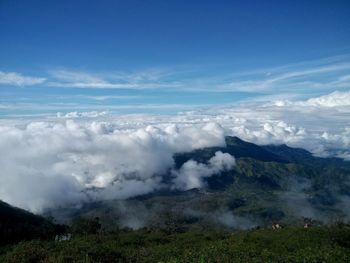 Aerial view of landscape against sky