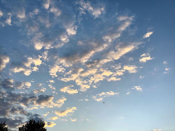 Low angle view of clouds in sky