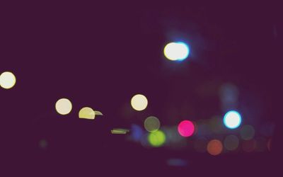 Defocused lights at night